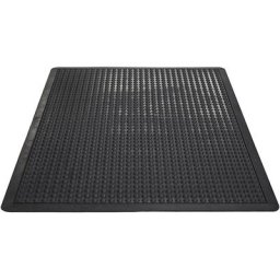 Tapis anti-fatigue YOGA DOME, bulles noires, résistant aux produits chimiques, version NBR, L x l 1200 x 900 mm