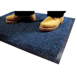 Tapis de propreté pour l'intérieur à fibres en polyamide, L x l 850 x 600 mm, lot de 2, bleu