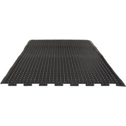 Tapis anti-fatigue YOGA DOME à bulles noires, élément de début/fin, L x l 1200 x 900 mm