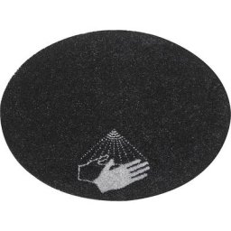 NOTRAX Tapis de protection pour postes de désinfection, diamètre 600 mm, noir, lot de 2