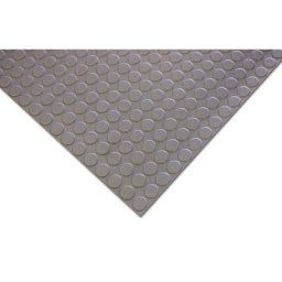 Tapis en caoutchouc naturel enrichi de nitrile COBAdot, au mètre lin., largeur 1200 mm, épaisseur tapis 4,5 mm, gris