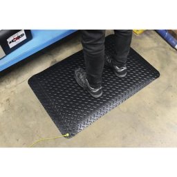 Tapis anti-fatigue DECKPLATE ANTI-STATIC, dimensions fixes, 1500 x 900 mm