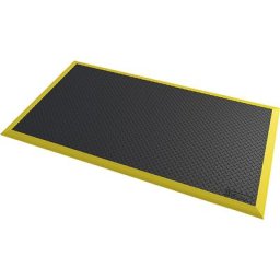 NOTRAX Tapis anti-fatigue antistatique Diamond Flex™, L x l 1630 x 1020 mm, noir / jaune