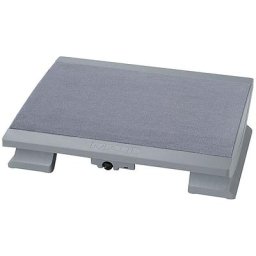 MAUL Repose-pieds ergonomique, version chauffante avec revêtement tapis, gris