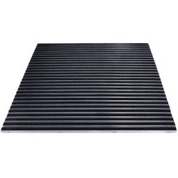 Tapis de propreté à profilé en aluminium, insert à brosses, L x l 985 x 985 mm