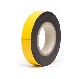 Etiquette magnétique en rouleaux, jaune, hauteur 30 mm, longueur rouleau 10 m