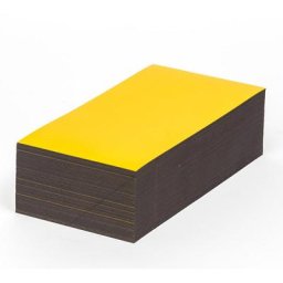 Etiquettes magnétiques, coloris jaune, h x l 80 x 200 mm, lot de 100
