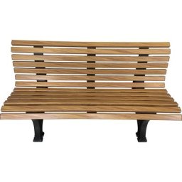Banc d'extérieur en plastique, à 13 lames, largeur 1500 mm, imitation bois