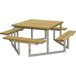 Ensemble banc et table pour 8 personnes, bois de conifères certifié, bois de mélèze