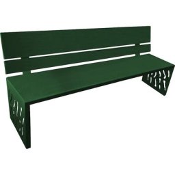 PROCITY Banc VENEDIG, profondeur assise 450 mm, vert mousse, avec dossier