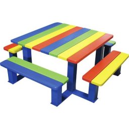 PROCITY Ensemble bancs et table, pour enfants, L x l x h 1500 x 1500 x 521 mm