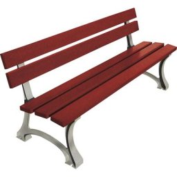 PROCITY Banc de parc MORA, hauteur h.t. 746 mm, longueur 2000 mm, bois de chêne, acajou