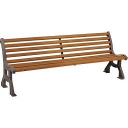 PROCITY Banc en bois LUBLIN, profondeur assise 385 mm, métallisé, façon chêne clair