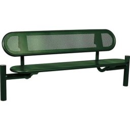 PROCITY Banc ESTORIL, longueur 1800 mm, vert mousse, avec dossier