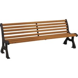 PROCITY Banc en bois LUBLIN, profondeur assise 385 mm, noir profond, façon chêne clair