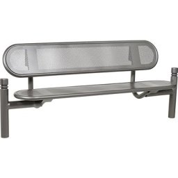 PROCITY Banc ESTORIL, City, longueur 1800 mm, noir graphite, avec dossier