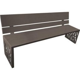 PROCITY Banc VENEDIG, profondeur assise 450 mm, anthracite, avec dossier