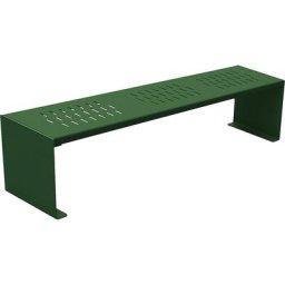 PROCITY Banc KUBE en acier, profondeur h.t. 450 mm, vert mousse