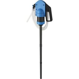 Jessberger Pompe manuelle vide-fûts/jerrycans, pour acides, bleu, 0,5 l/pompage, à partir de 5 pièces