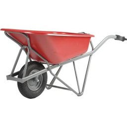 MATADOR Brouette Profi-Max Plus, en acier, 90 l, benne en polyéthylène HD rouge, pneumatiques 4 couches, à partir de 6 pièces