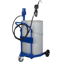 PRESSOL Chariot porte-fût pour huile, avec pompe à huile pneumatique 3:1, pour conteneurs 200/220 litres, à partir de 2 pièces