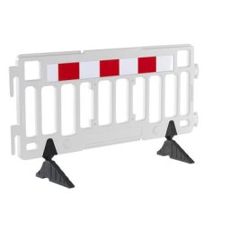 Barrière de sécurité en plastique, longueur 2 m, blanc