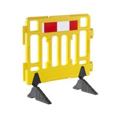 Barrière de sécurité en plastique, longueur 1,1 m, jaune