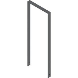 Arceau range-cycles, galvanisé à chaud, mica de fer, version rectangulaire, l x p 450 x 50 mm
