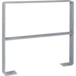 Arceau de stationnement GILA, acier 70 x 10 mm, avec barre au niveau des genoux, galvanisé à chaud