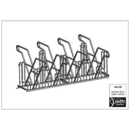 Support d'appui pour cycles, modèle 4600 XBF, double face, 2 x 4 emplacements