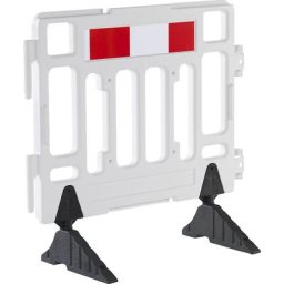 Barrière de sécurité en plastique, longueur 1,1 m, blanc