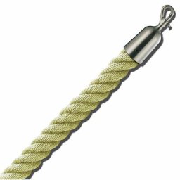 Cordon de délimitation 1,5 m, extrémités en nickel mat, cordon beige