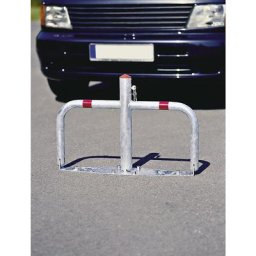 Barrière de parking en acier, rabattable, serrures à cylindre identiques, 1 pièce et +