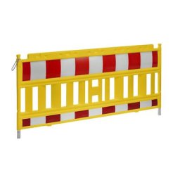 Barrière de sécurité en plastique à film réfléchissant, jaune / rouge, 10 pièces et +