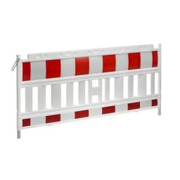 Barrière de sécurité en plastique à film réfléchissant, blanc / rouge, 10 pièces et +
