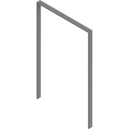 Arceau range-cycles, galvanisé à chaud, version rectangulaire, l x p 750 x 50 mm