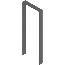 Arceau range-cycles, galvanisé à chaud, mica de fer, version rectangulaire, l x p 450 x 80 mm