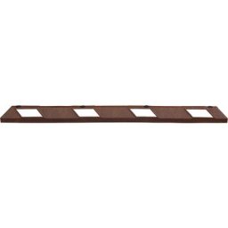 Délimitation de parking Park-AID®, L x l x h 1800 x 150 x 100 mm, brun rouge / blanc