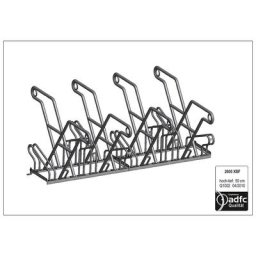 Support d'appui pour cycles, modèle 2600 XBF, double face, 2 x 4 emplacements