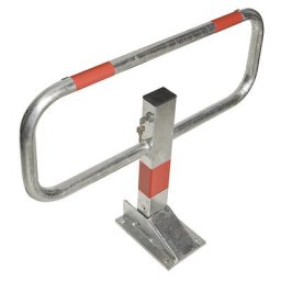 Barrière de parking, à cheviller, galvanisé à chaud / réfléchissant rouge