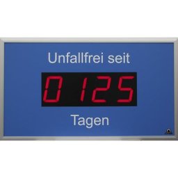 Ecran à diodes LED pour extérieur, à affichage jours sans accident, h x l x p 400 x 700 x 60 mm, aluminium