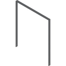 Arceau range-cycles, galvanisé à chaud, mica de fer, version rectangulaire, l x p 1000 x 50 mm