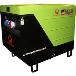 Pramac Générateur d'électricité série P, diesel, 400 / 230 V, P 9000 - puissance COP 5,14 kVA (230 V) / 9,10 kVA (400 V), 4,5 / 7,3 kW