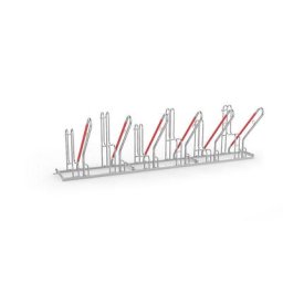 Support d'appui pour cycles, modèle 4500 XBF, simple face, 6 emplacements