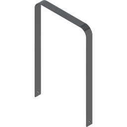 Arceau range-cycles, galvanisé à chaud, mica de fer, version courbe, l x p 750 x 80 mm