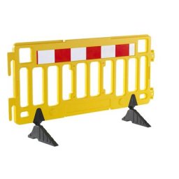 Barrière de sécurité en plastique, longueur 2 m, jaune