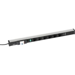 Treston Bloc multiprise pour postes de travail, 6 prises, 2 raccords USB, interrupteur FI, longueur 836 mm
