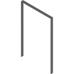 Arceau range-cycles, galvanisé à chaud, mica de fer, version rectangulaire, l x p 750 x 50 mm