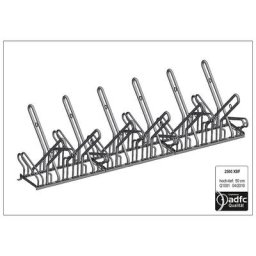 Support d'appui pour cycles, modèle 2500 XBF, double face, 2 x 6 emplacements