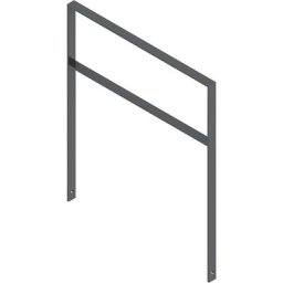 Arceau range-cycles, galvanisé à chaud, mica de fer, version rectangulaire avec traverse, l x p 1000 x 50 mm